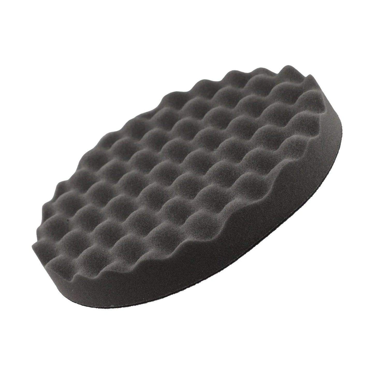 2 x Black Round Foam Compounding Polishing Pad Single Sided Flat Back