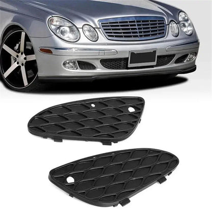 Front Bumper Cover Mesh Grille Black for Mercedes-Benz W211 E-Class (2003-2009)