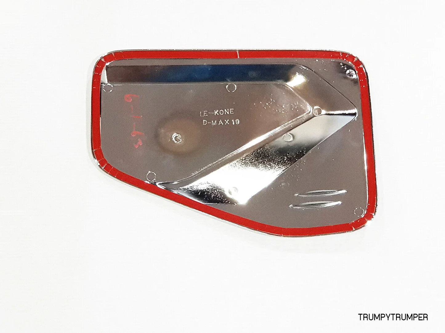 Chrome/Black Gas Fuel Door Cover Trim for Isuzu D-Max RG01 (2020-2022)