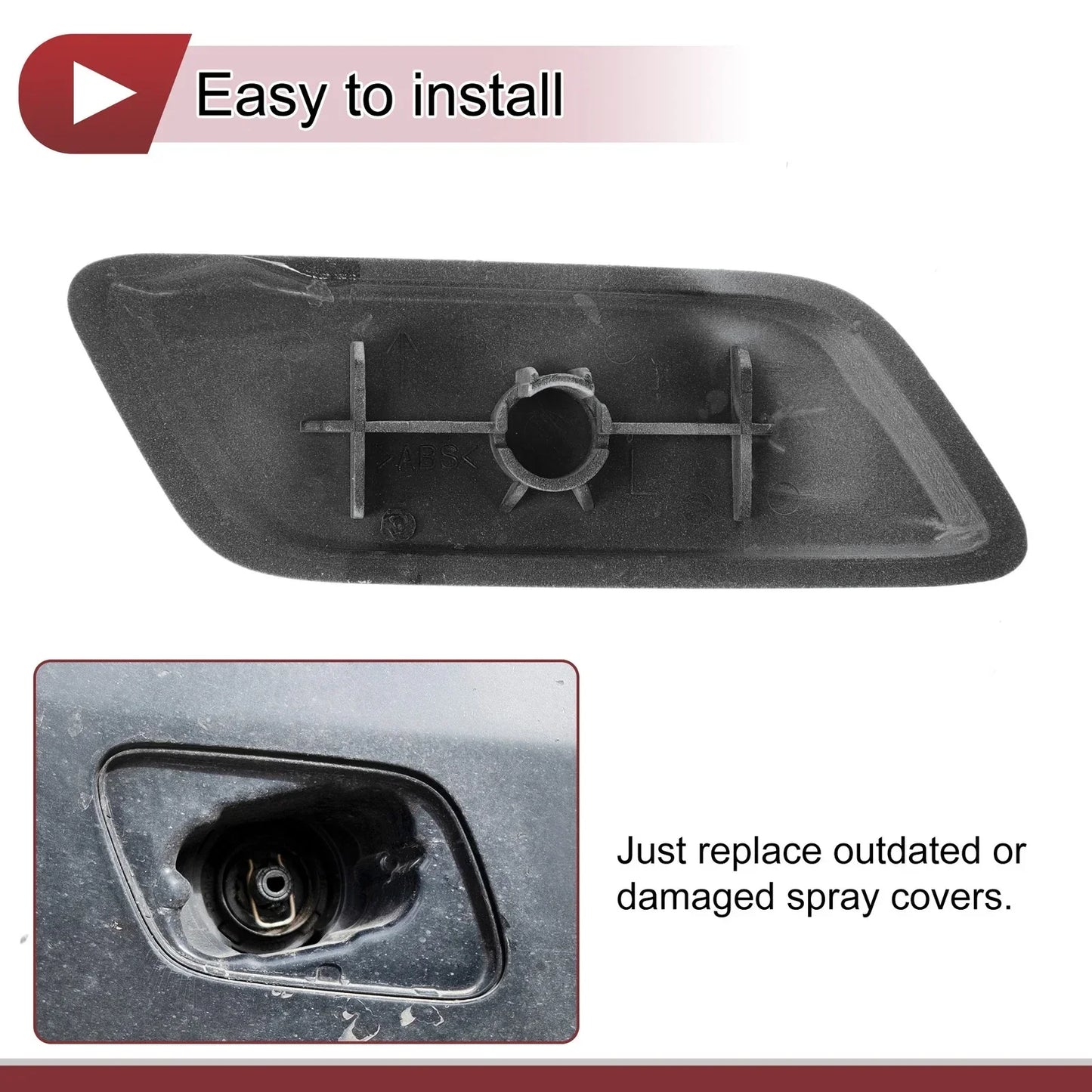Bumper Headlight Washer Nozzle Cap for Lexus RX350 (2013-2015) Unpainted
