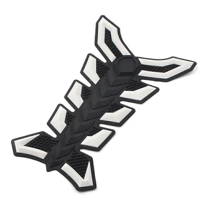 3D Decal Sticker Protector for Motorcycle White Gas Fuel Oil Tank Pad Fish Bone