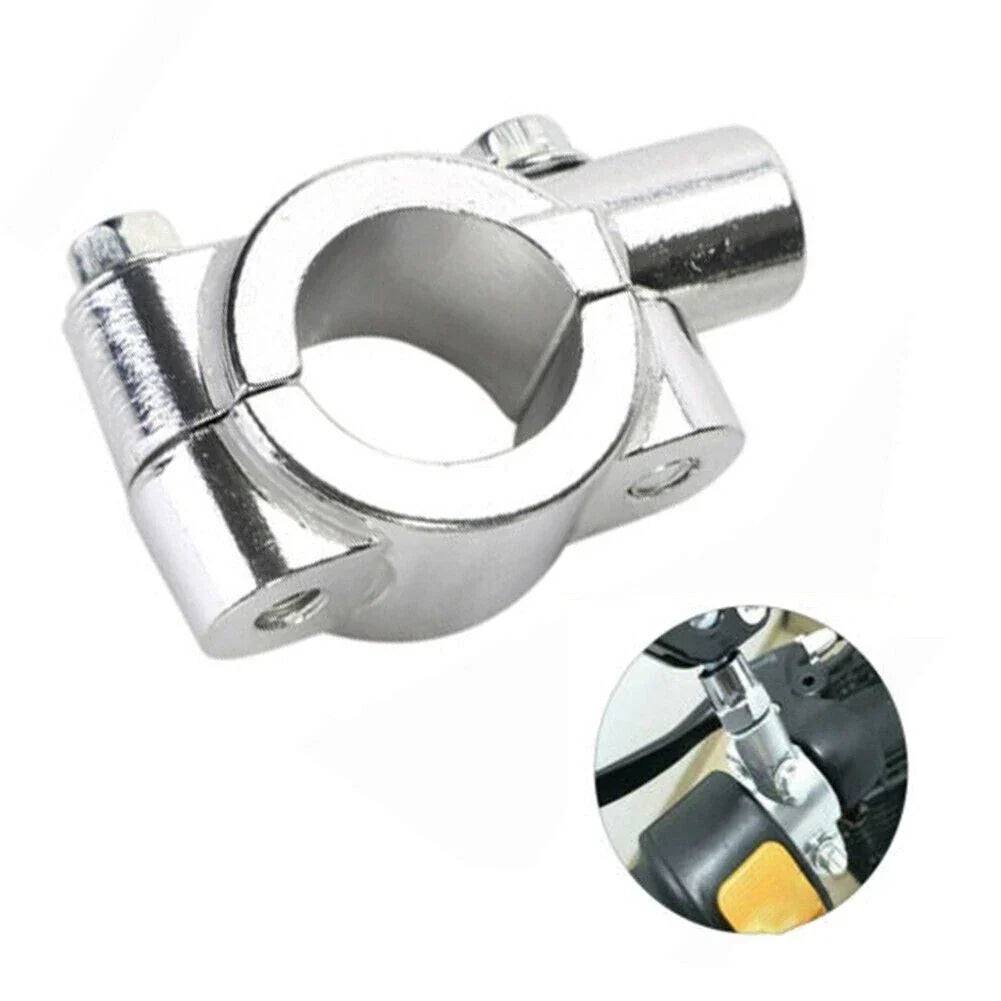 10mm Chrome Silver Handle Bar Mirror Mount Clamp for DIRT PIT PRO ATV Bike