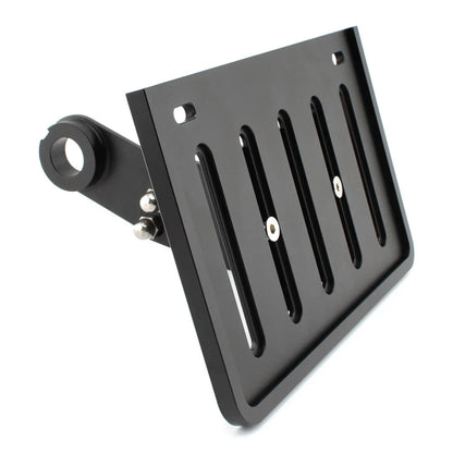 Black Side Mount License Plate Bracket for Harley Softail