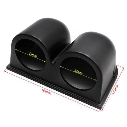 Black Dual Hole DASH Gauge Pod Car Meter Mount Holder Cup 2in 52mm for DASH Gauge Pod