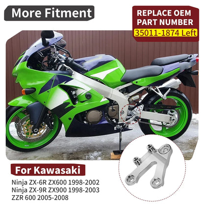 Foot Peg Step Mount Stay for Kawasaki ZX6R ZX9R ZZR600