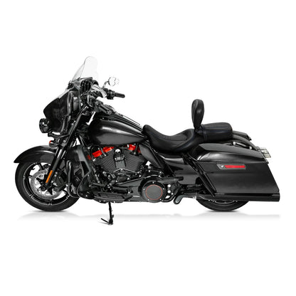 Low-Profile Driver Passenger Seats & Backrest for Harley Touring (2009-2023)