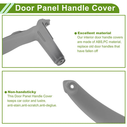 Door Panel Handle Pull Trim Cover for BMW X5 (2007-2013) Gray Black