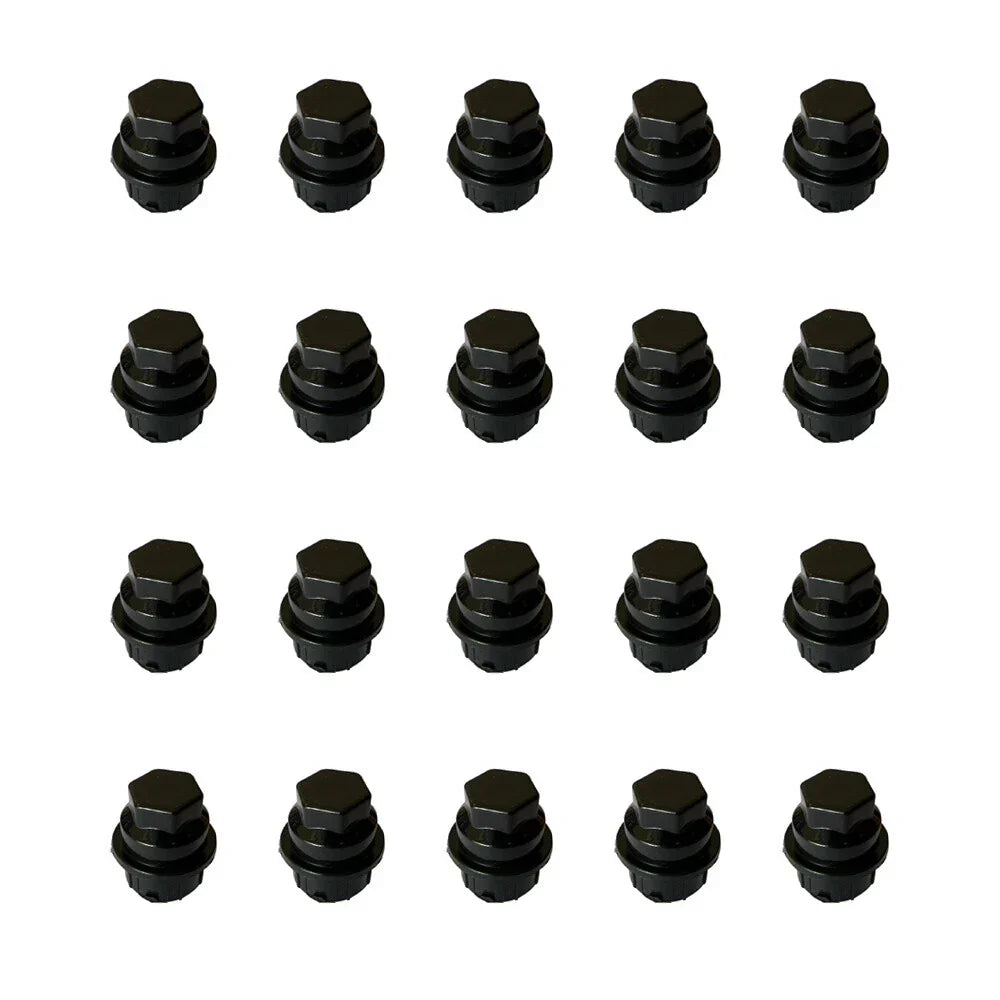 20 x Black Lug Nut Covers M24-2.0 Hex 19mm for Chevrolet Buick Pontiac