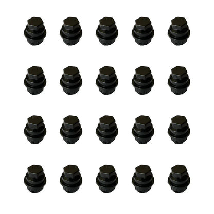20 x Black Lug Nut Covers M24-2.0 Hex 19mm for Chevrolet Buick Pontiac