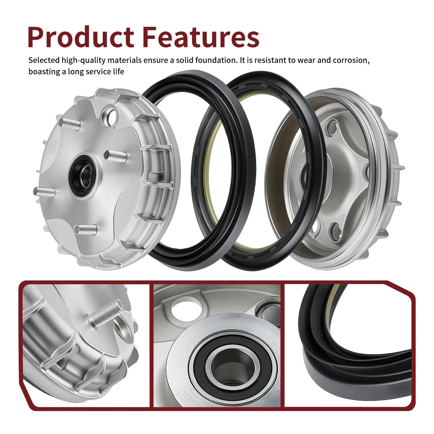 Front Brake Drum & Seal 2x4 for Honda Rancher 350 TM/TE (2000–2006)
