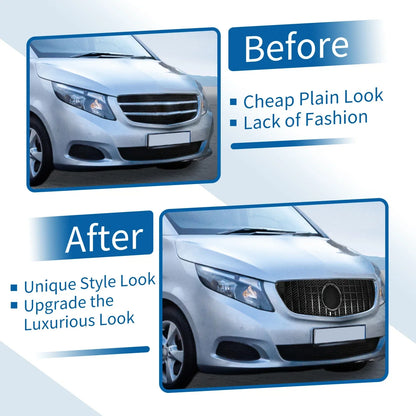 Front Upper Bumper Grille for Mercedes-Benz VITO-Class W477 (2014-2023)