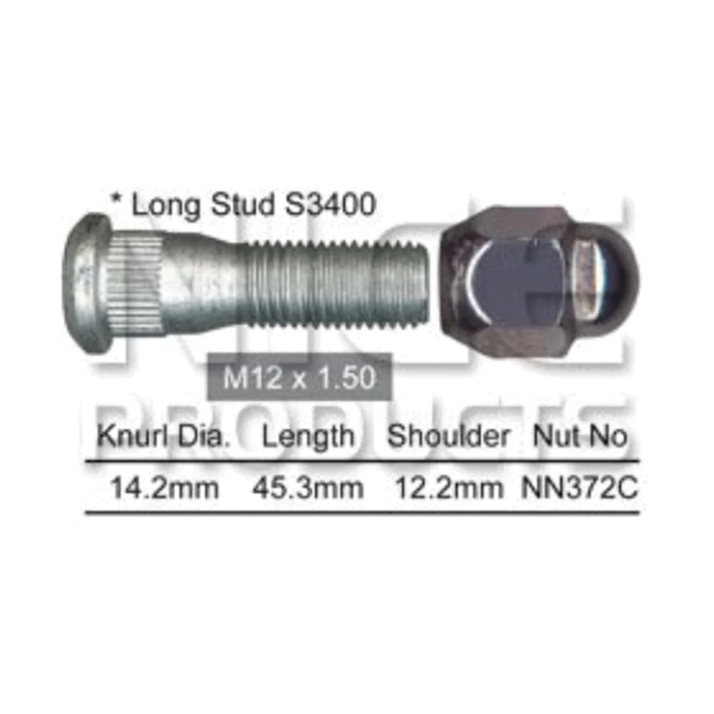 Wheel Studs & Nuts Set of 6 for Toyota Landcruiser FJ60 FJ62 FJ70 FJ80 (80-92)