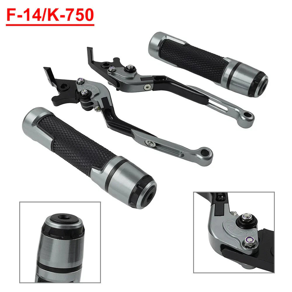 Folding Extendable Brake Clutch Lever Grip Set for Kawasaki Ninja ZX-6
