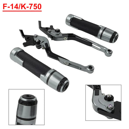 Folding Extendable Brake Clutch Lever Grip Set for Kawasaki Ninja ZX-6