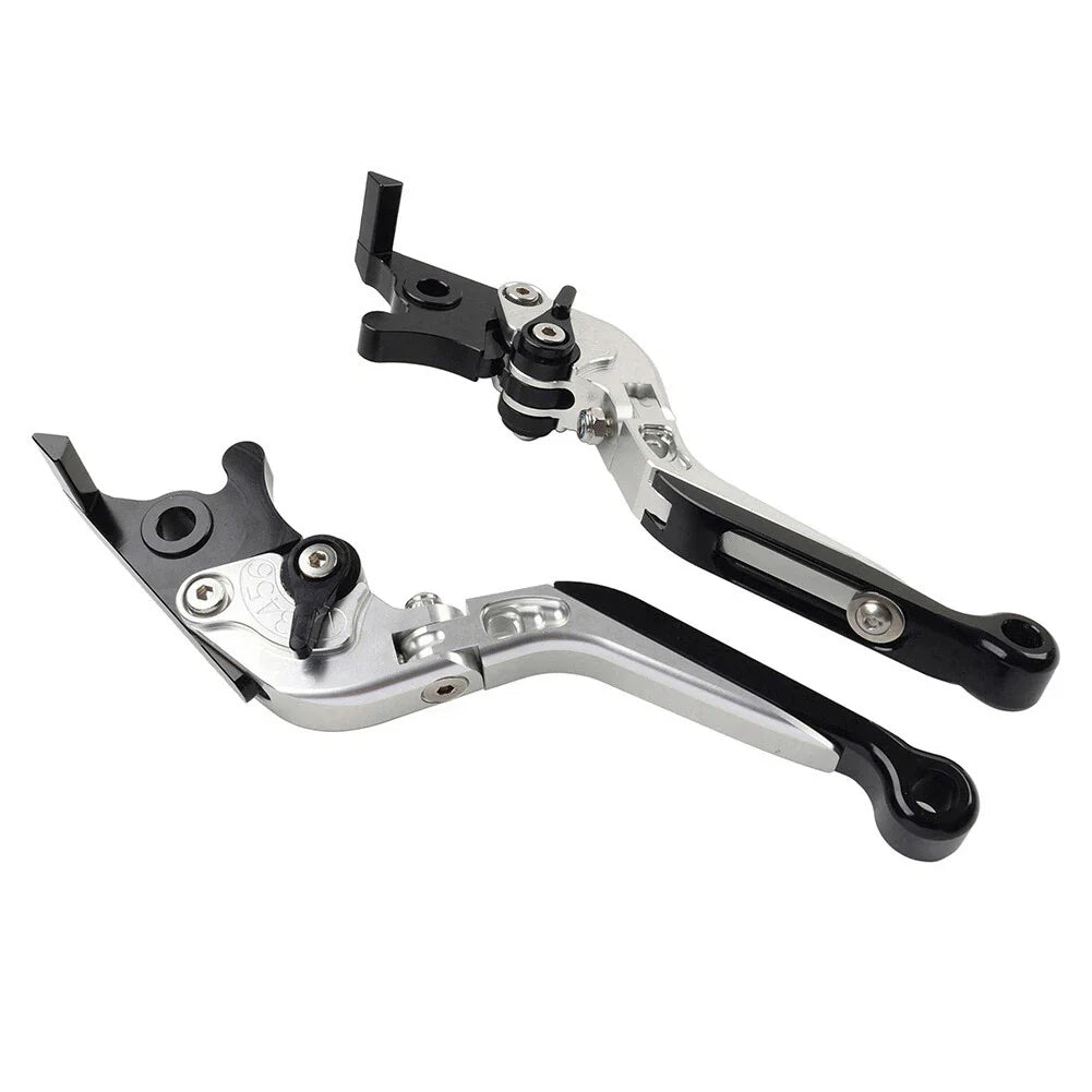 CNC Silver Extendable Brake Clutch Levers for Kawasaki ZX10R/RR/KRT/SE (16-20)