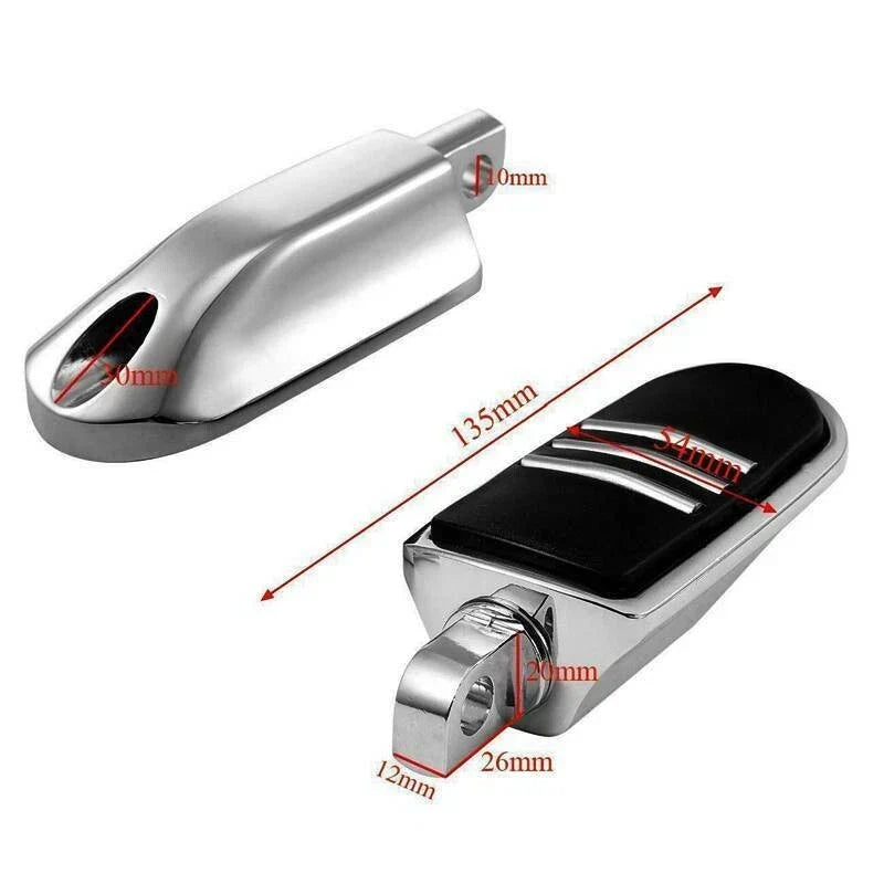 Chrome Foot Pegs Footrests for Harley Sportster Iron XL 1200 XL883 Dyna (2004-2023)