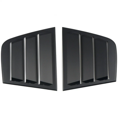 Rear Side Window Vent Louvers for Dodge Charger (2011-2021) Glossy Black