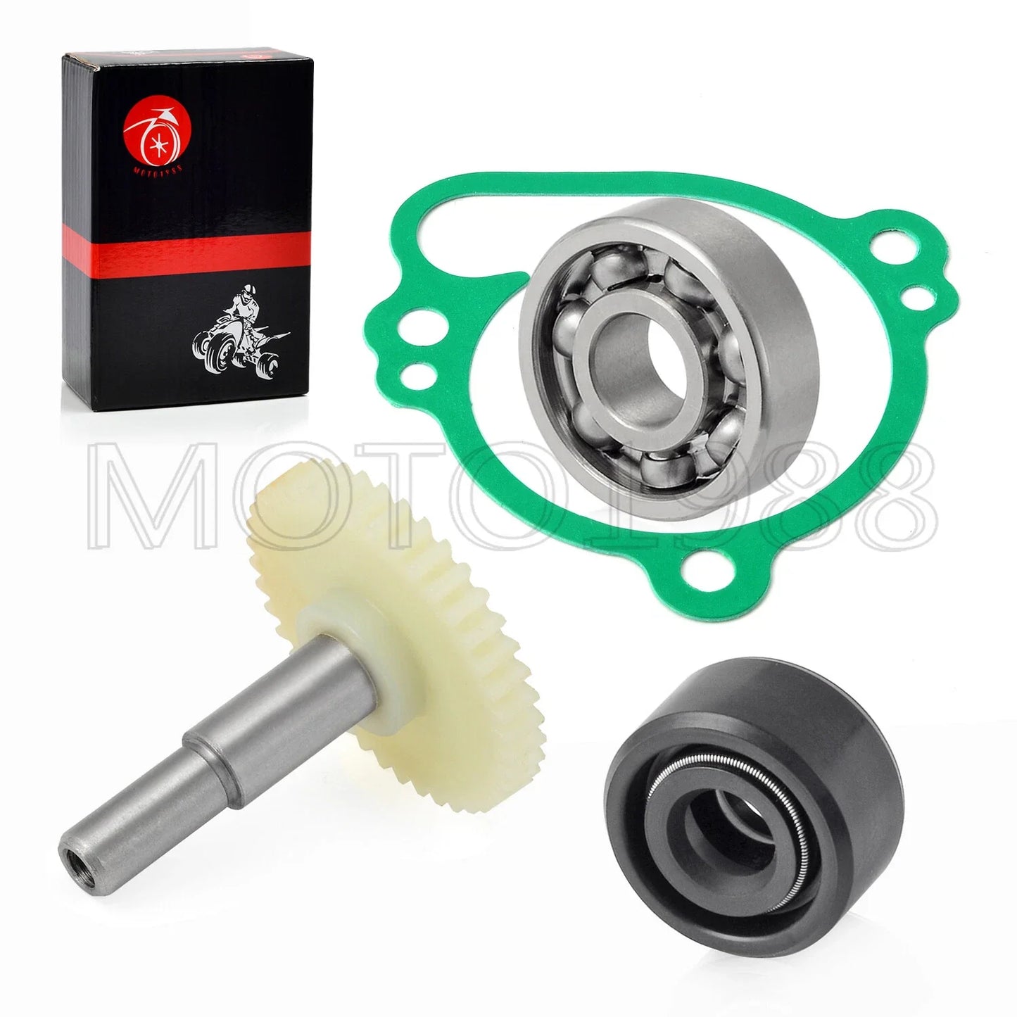 Water Pump Impeller Gear Rebuild Kit for Kawasaki KX80 KX85 KX100 (1983–2003)