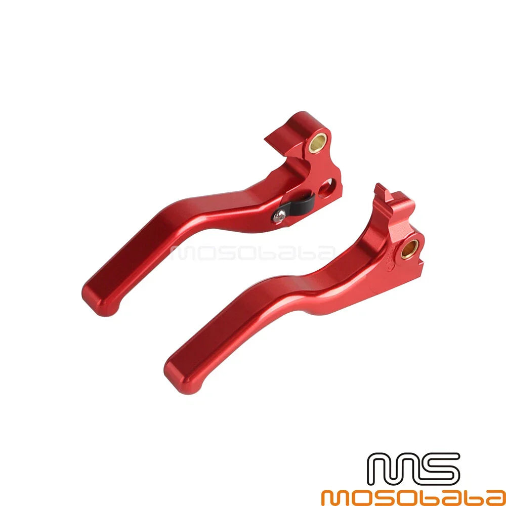 3 Finger 5.3'' Handle Grips Brake Clutch Levers Red for Harley Sportster (2010-2023)