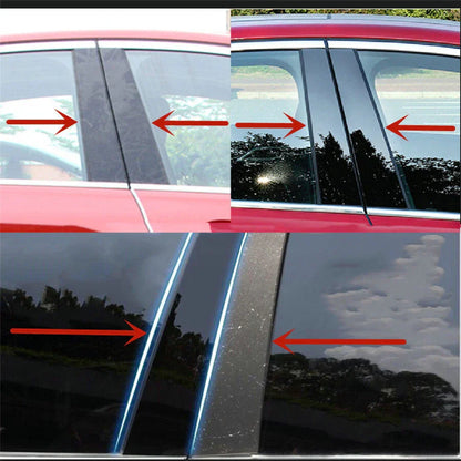 6 x Door Window Molding Trim Covers for Jeep Grand Cherokee (2011-2021)