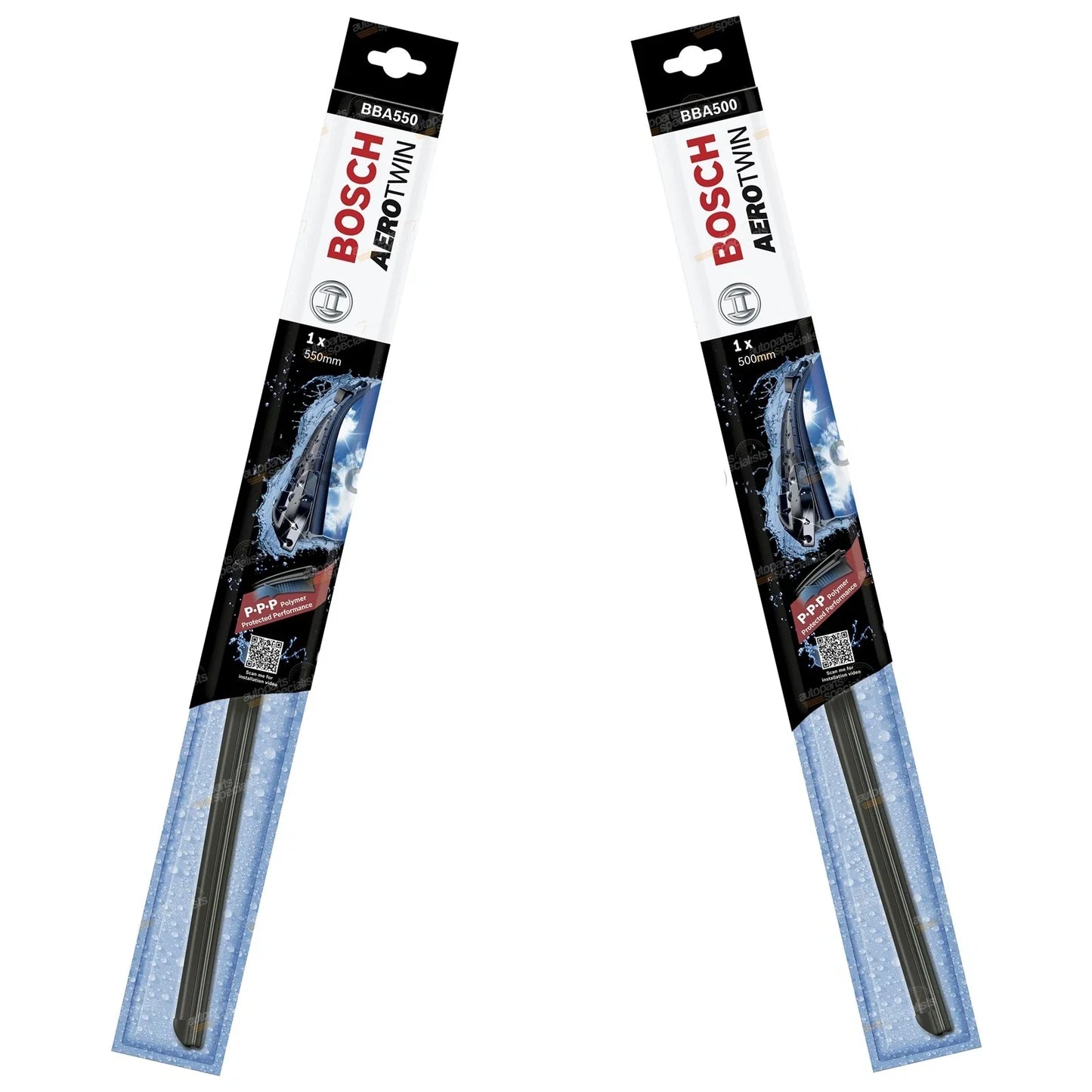 Front Pair Aerotwin Wiper Blades for Nissan Terrano II (1997-2000)