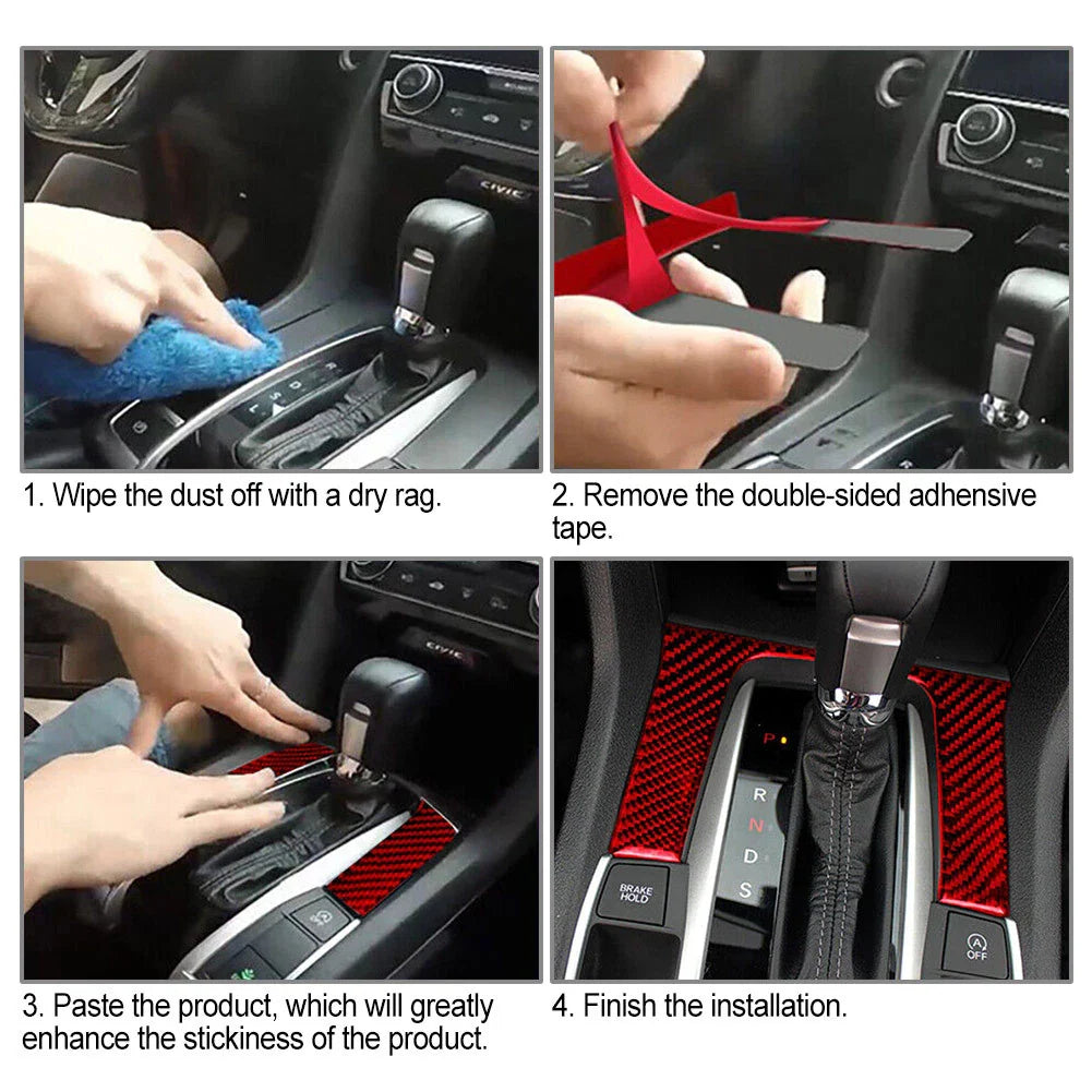 Carbon Fiber Gear Shift Trim Cover for Cadillac CTS (2008-2013)