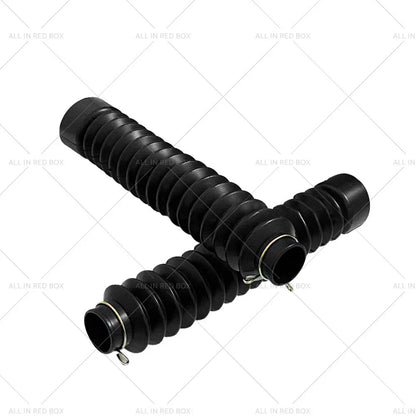 Rubber Front Fork Dust Gaiters for Motorcycle - Black