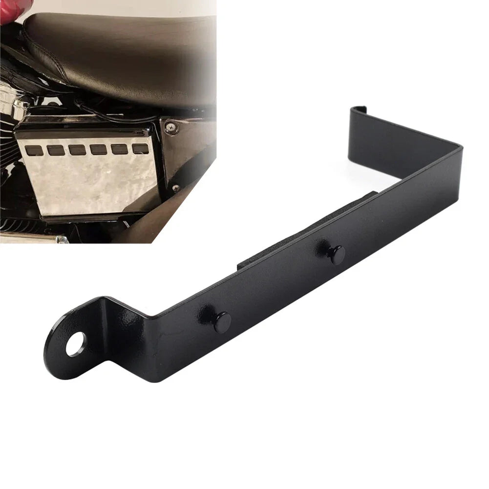 Black Battery Cover Hold Down Strap for Harley Sportster XL883N XL1200 (2007-2023)
