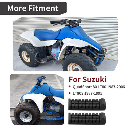 2x Foot Peg Rest Rubber for Suzuki QuadSport 80 LT80 LT80S (1987-2006)