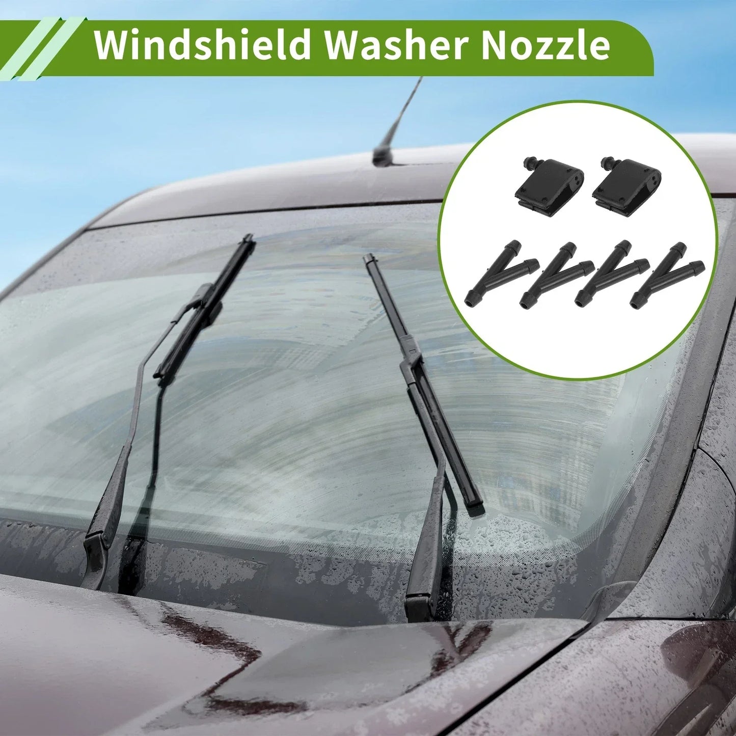 Windshield Washer Nozzle & Hose Connector for Mercedes-Benz