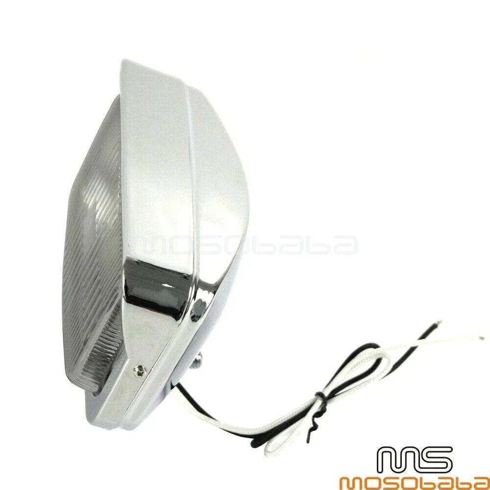 Custom Square Headlight for Harley Chopper Bobber Cafe Racer Motorcycle