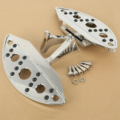 Chrome Semi-Circle Floorboards for Harley Touring Road Glide (1993-2025)