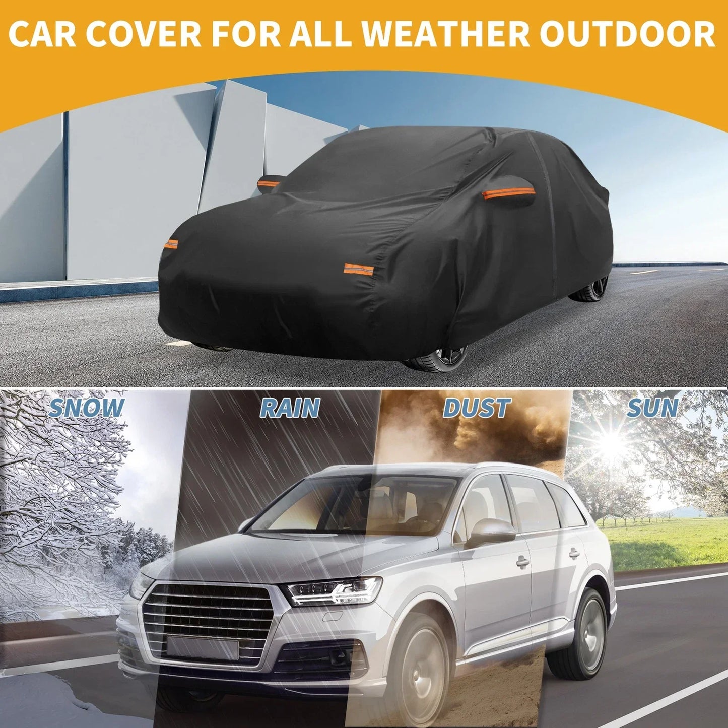 Waterproof All Weather Car Cover for Lexus LC Black 190T-PU (2018-2023)