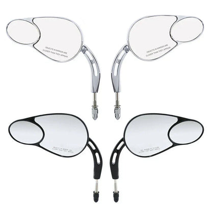 Black/Chrome Rear-View Mirrors for Harley Softail, Touring, Sportster 883-1200