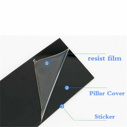 6 Pcs Car Door Window Pillar Post Covers for Honda Fit/Jazz GK5 (2014-2019)