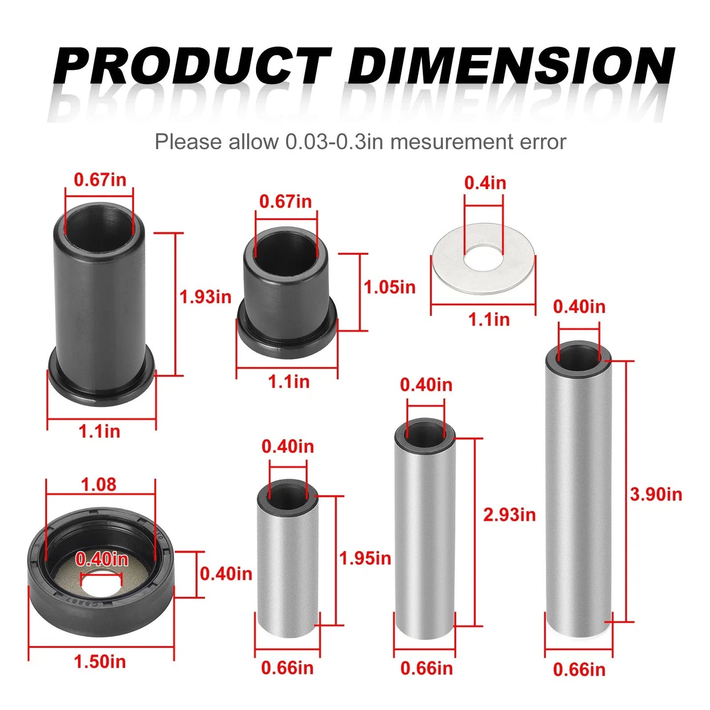 Rear A-Arm Bushing Kit for Suzuki King Quad LTA450X LTA700X (2005–2010)