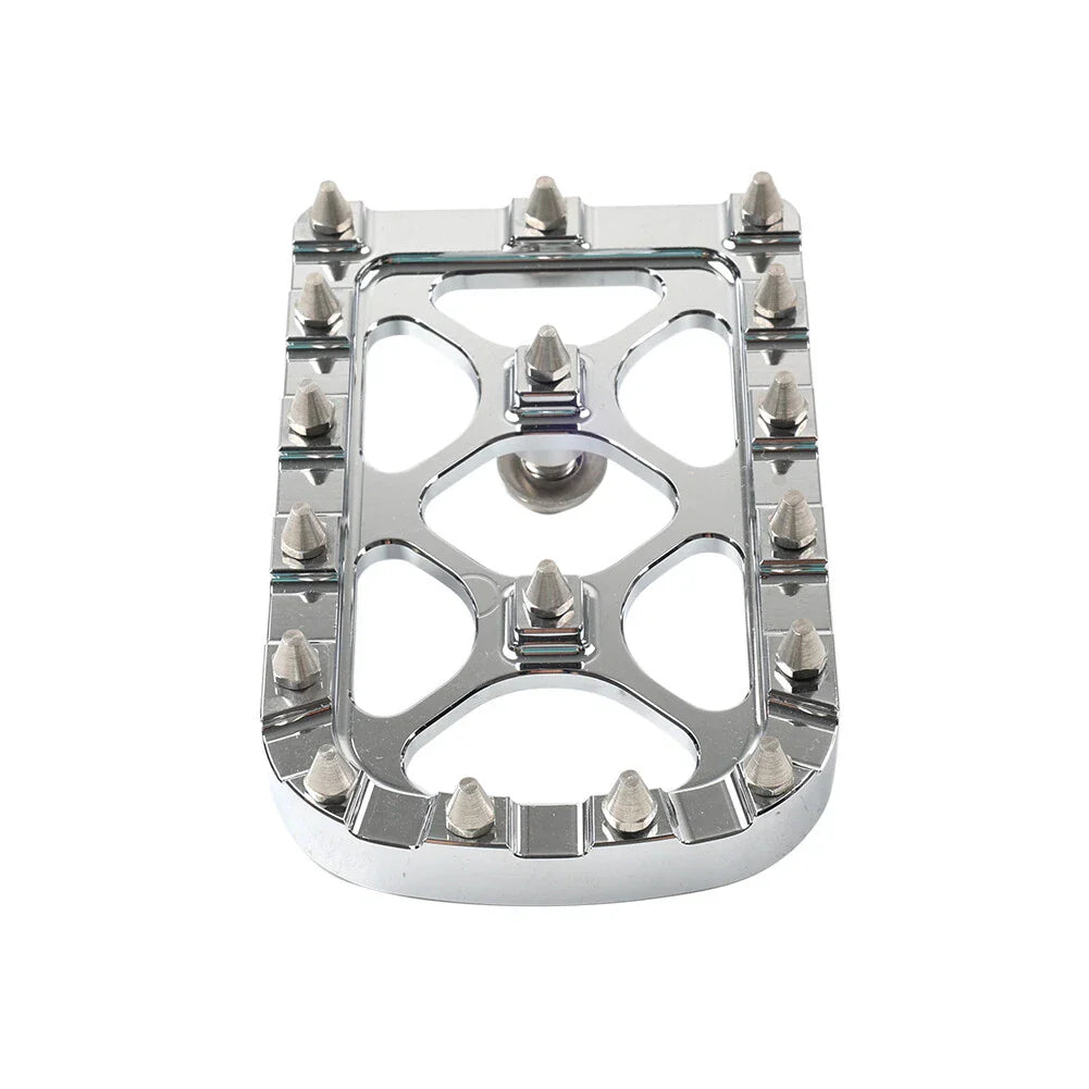 CNC Silver Brake Pedal Pad for Harley Softail Touring Electra Road Glide