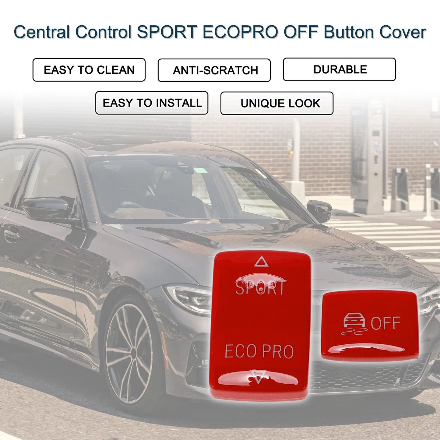 Button Cover for BMW 1 Series 2 Series 3 Series 5 Series Red
