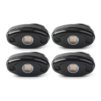 9W LED Yellow Rock Light Pods for JEEP Offroad Truck Underbody