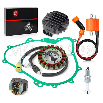 Stator & Rectifier Coil Relay W Gasket kit for Yamaha Kodiak (2003–2006)
