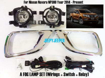 Fog Lamp Spot Light Chrome Frame for Nissan Navara NP300 D23 (2015-2019)
