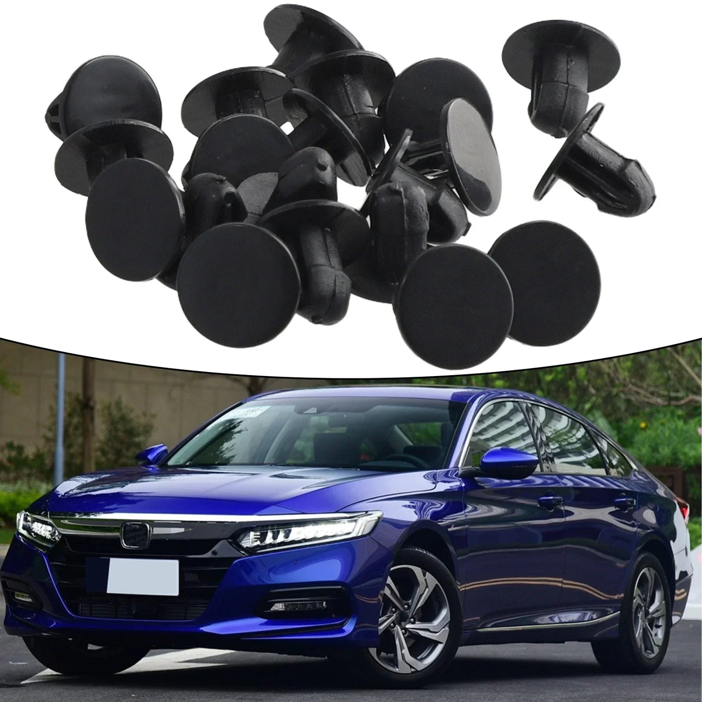 Clip / 10mm / Cowl Grille Clip Nylon Stem 20pcs for Civic Del Sol