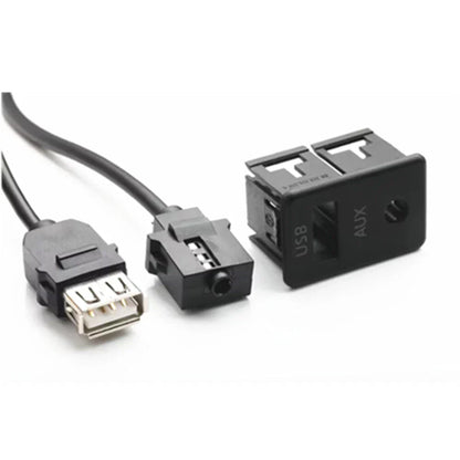 15cm AUX USB Socket Jack Extension Cable Adapter for Universal Car Dash Mount