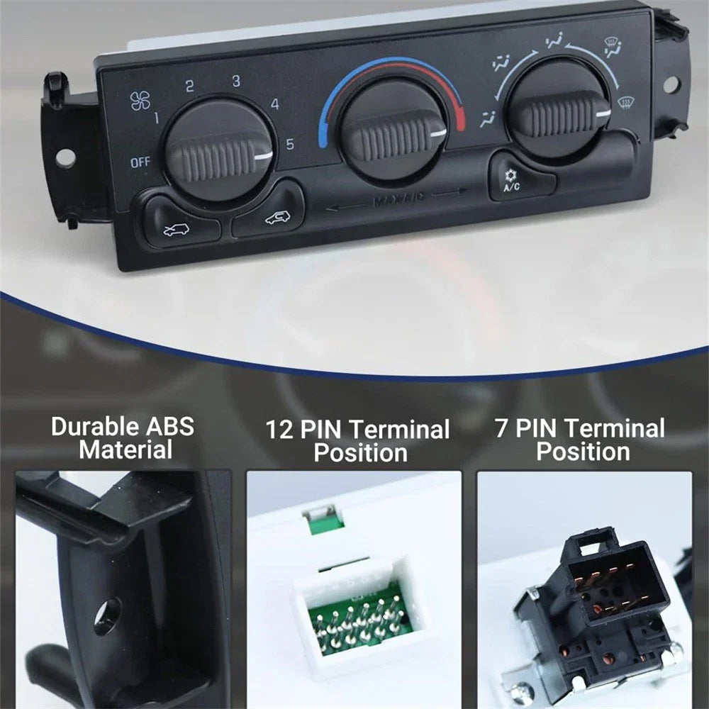 AC Control Panel Climate Control Module for Cadillac Escalade, Silverado (2002-2006)