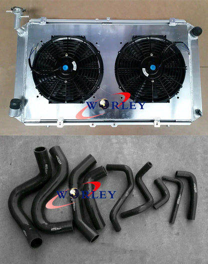 Aluminum Radiator, Shroud, Fan & Black Hose for Patrol Y60 GQ (1997-1999)