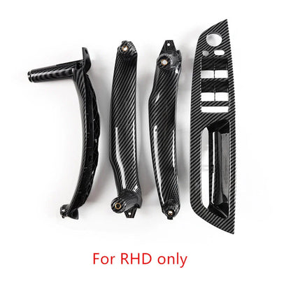 4 Pcs Carbon Fiber Inner Door Pull Handle Trim for BMW X5 X6 (2007-2013)