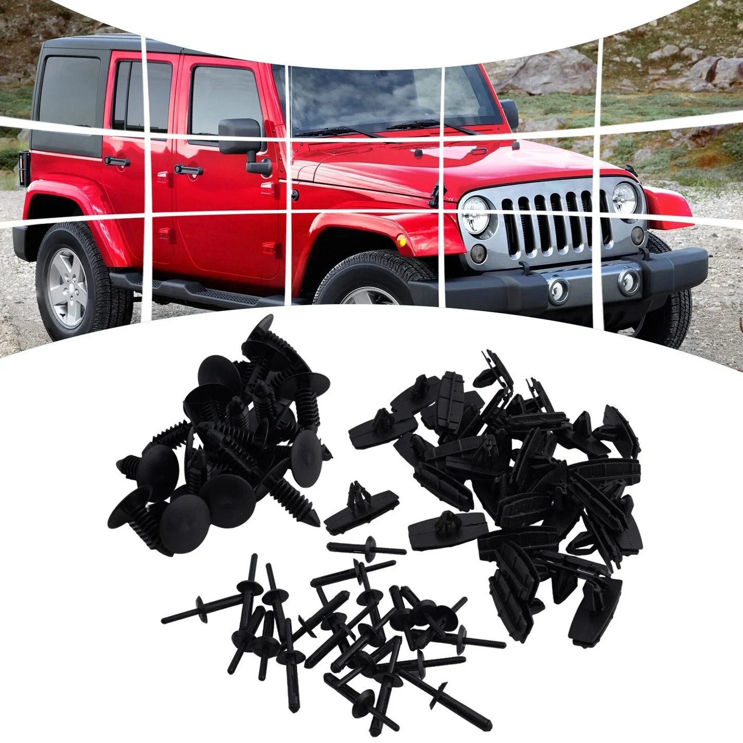 78Pcs Hardware Clip Pro for Jeep Wrangler JK (2007–2017)