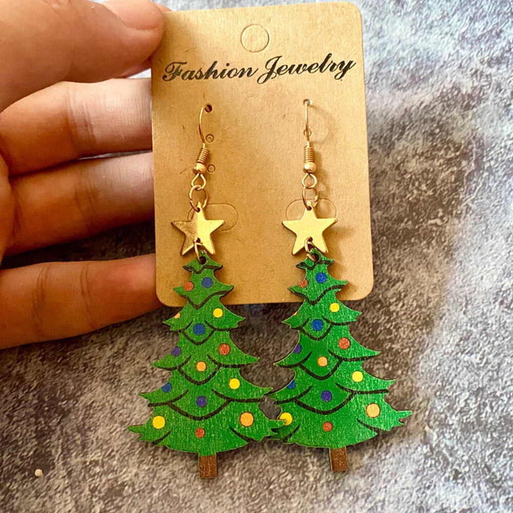 Lightweight Dangle Christmas Earrings - 2 Pair for Holiday Gift