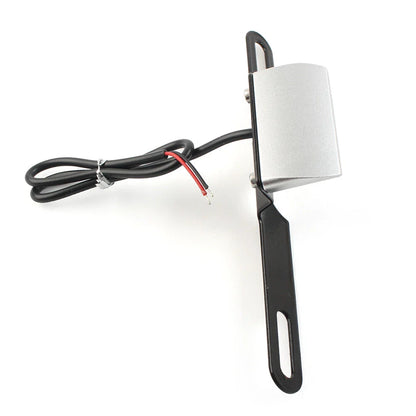 LED Brake Tail Light License Plate Mount Holder Bracket for Motorcycle Silver