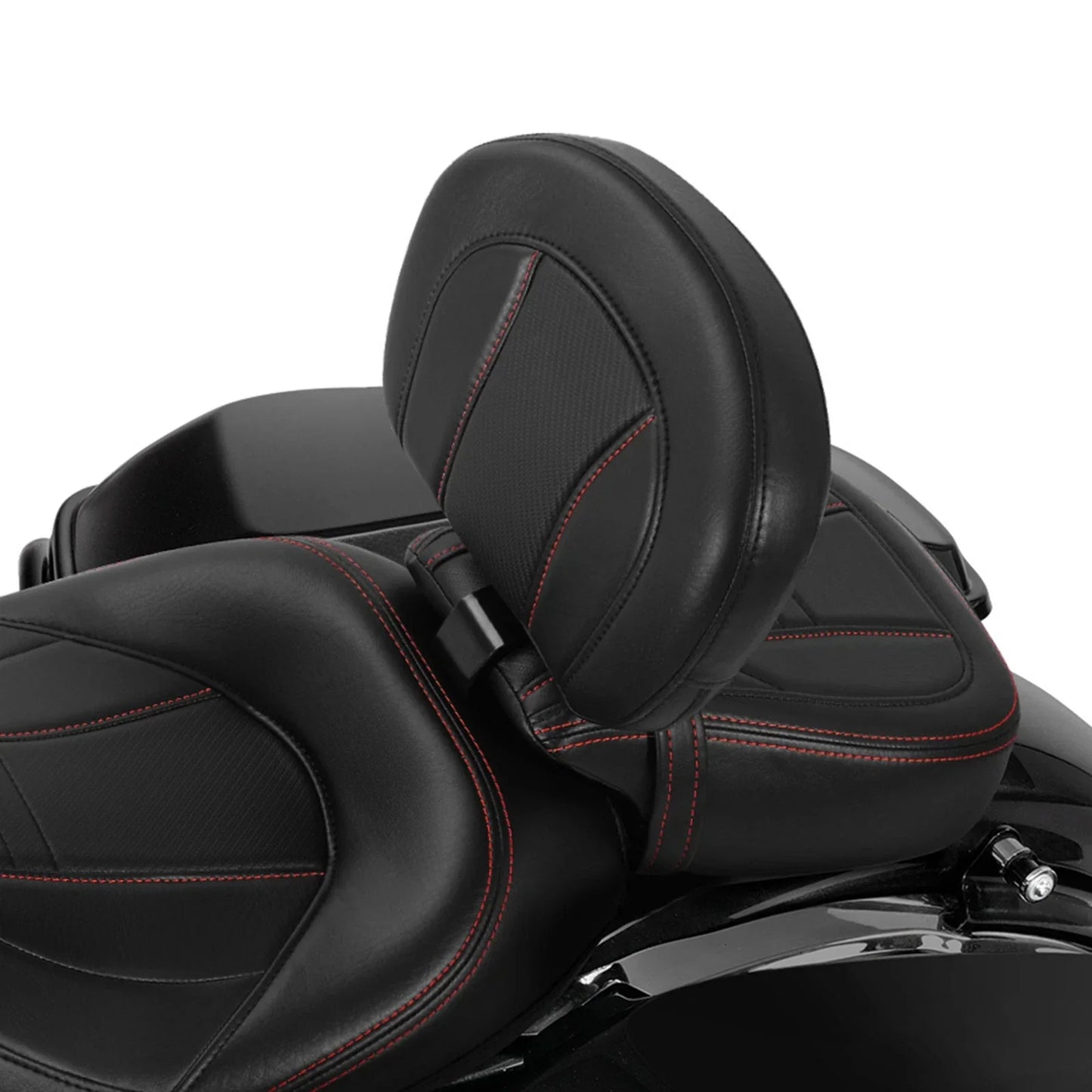 Black Front Rider Backrest for Harley Touring Road King Glide (2009-2023)